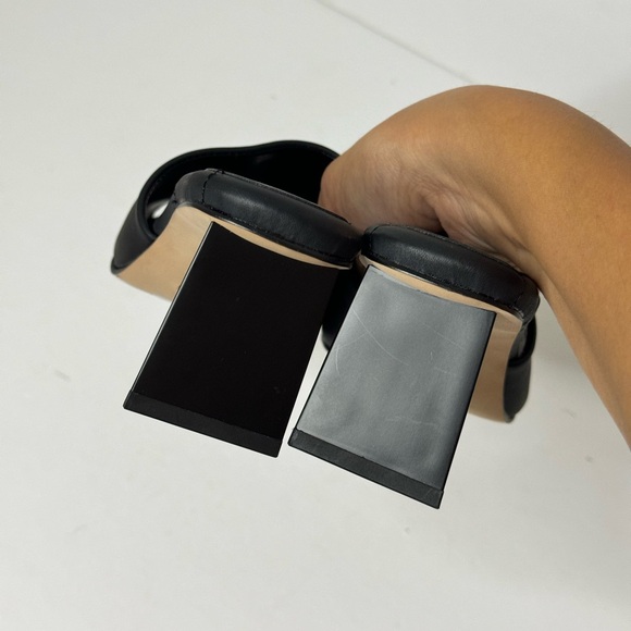 CHARLES & KEITH LEATHER TRAPEZE HEEL MULE SIZE 35 - Picture 8 of 8